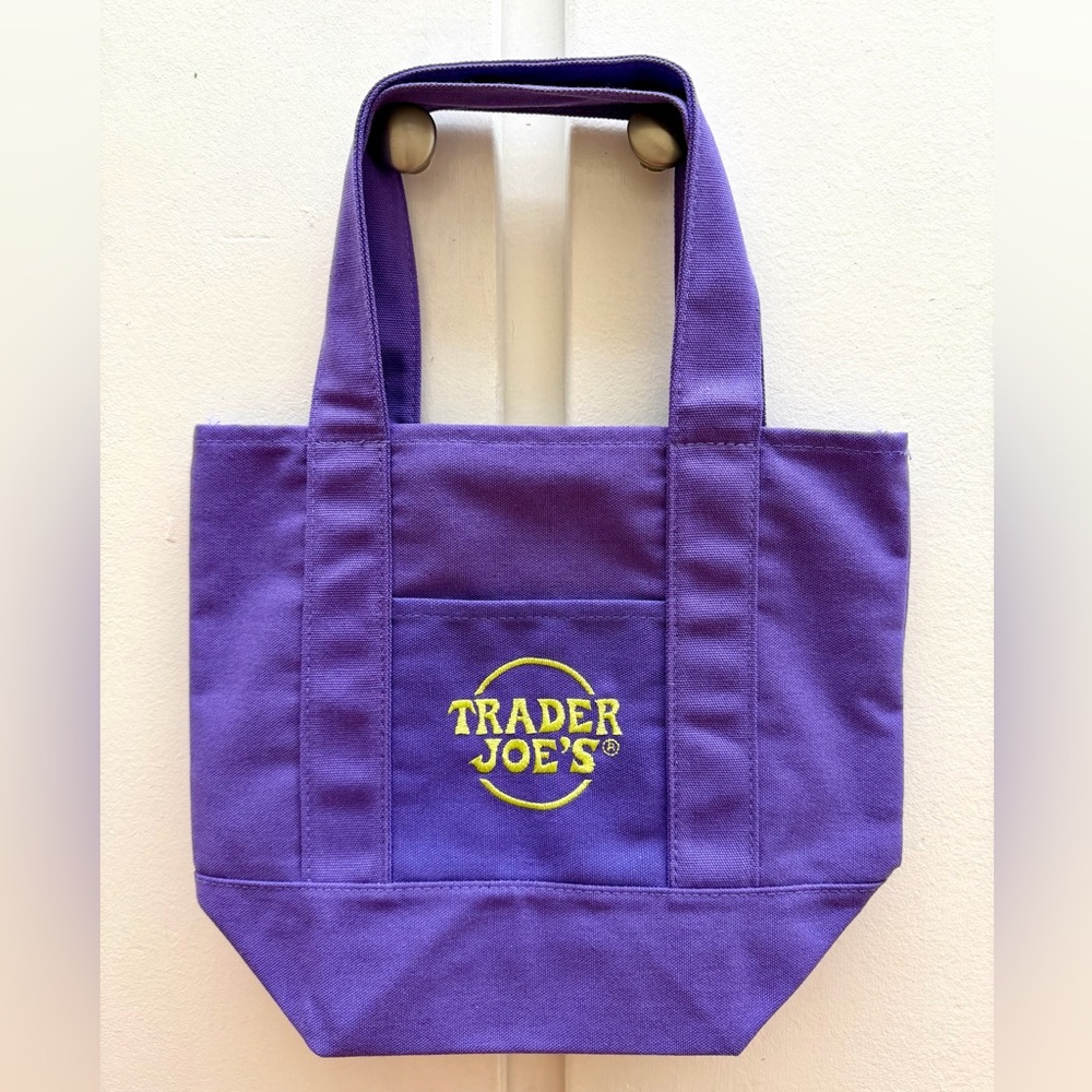 Brand new w/o tag Trader Joe's Purple Mini Tote Bag